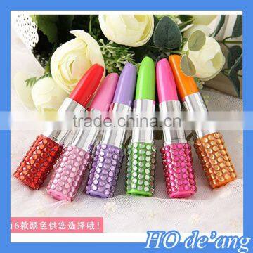 HOGIFT Fresh Fashion Ballpoint Pen With Diamond Lipstick, Cute Lipstick Ball-point Pen photo-2