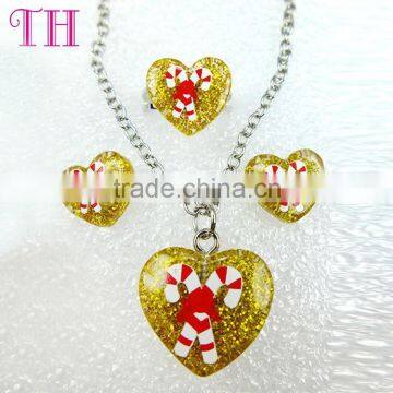 make your own yellow heart shape earrings set jewelry set locket set jewelry