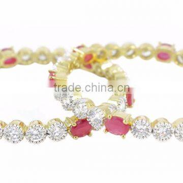 Indian CZ AD Gold Tone Ethnic Traditional Bangles Bracelet photo-2