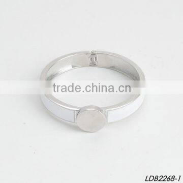 Enamel bangle for monogram silver plating factory wholesale jewelry