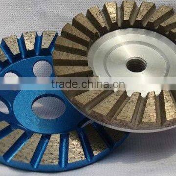 Turbo diamond grinding wheel for granite and marble