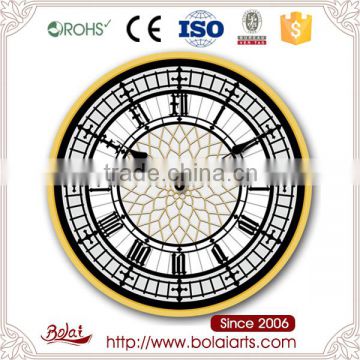 High-end crafts mdf personalized custom pattern center vintage wall clock for restaurant