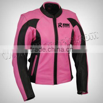 Women Motorbike Leather Jacket & Motorcycle Clothing Real Leather Racing Jacket