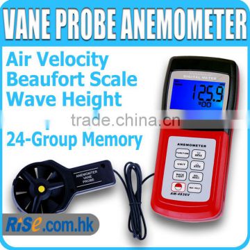 Digital Air Flow C F Velocity Beaufort Scale Wind Speed Meter Anemometer