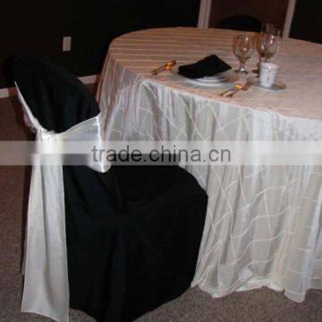 Pintuck taffeta table cloth for wedding