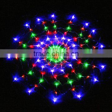 110V/220V Colorful RGB Holiday Lighting LED Spider Net Light with 120 Leds Christmas Light Party Wedding EU or US Plug