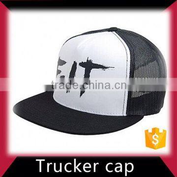 3D embroidery logo 100% cotton custom blank mesh trucker hat