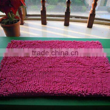 high quality chenille floor mat with anti slip base