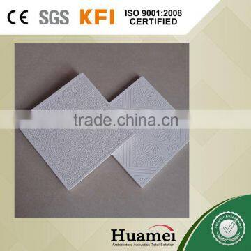 pvc laminated gypsum ceiling board size 595*595mm