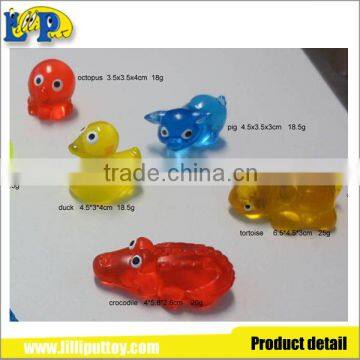 TPR Sticky Small Animal Fish Dog Monkey Squirrel Cat Gold Fish Foad Octopus Pig Crocodile Tortoise Toys for Sole photo-3