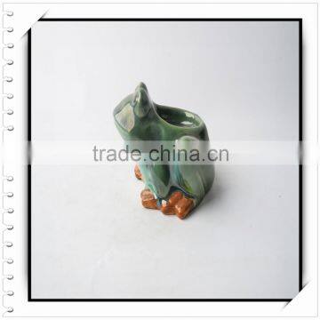 Home Decoration Ceramic Tealight Candle Holder with Frog Shape