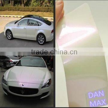 Good Quality Air Bubbles Free 1.52*20m/Size Pearl White Chameleon Vinyl Sticker Material For Car And Bus