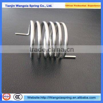 small polished stainless steel torsion spring