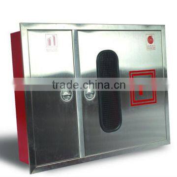 Double door stainless steel fire hose reel cabinet (horizontal door type)