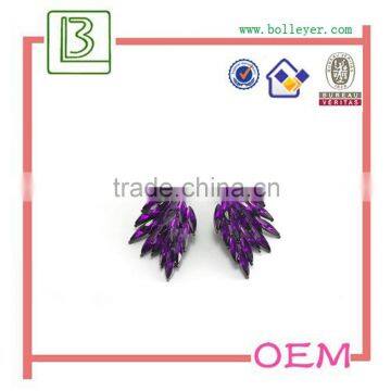 Wholesale Different Color Rhinstone Earrings With Charm