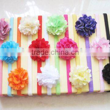 Big Flower Ribbons Headband, Yarn Head Accessories,Elastic Rope Headband, Ruffle Headband ,Childrens Accessories