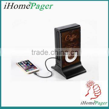 20800mAh Fast Charging Restaurant Power Bank/Coffee Shop Menu Power Bank With Built In Micro Usb Cable