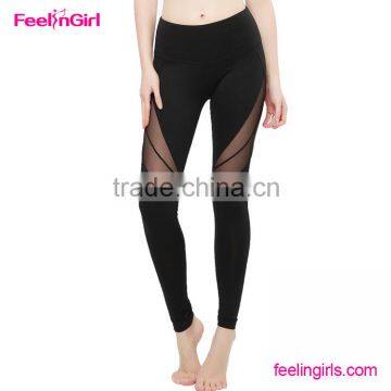 2016 Sexy Hollow Out black sports leggings fitness