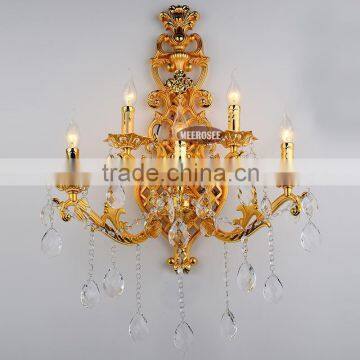 Golden Crystal wall lamp gold wall sconces light free shipping MD8841-L5