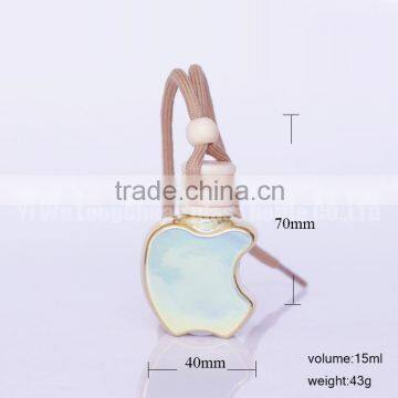 15ml Apple Shape Gold/Silver Laser Hanging Perfume Bottles , ,Auto Fragrance Diffuser