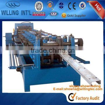 C/z purlin forming machine with online hole punching