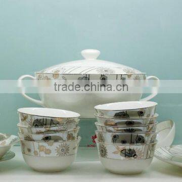 dinnerware set coffee set fine bone china 46PCS 61 PCS 85 PCS 122 PCSwith gold rim popular models hot sell