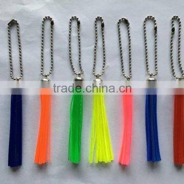 EN13356 customized promotional High Visibility Soft Reflective tassels Keychain