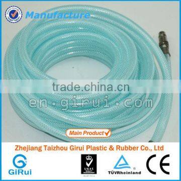 light green pvc braided air hose with fittings