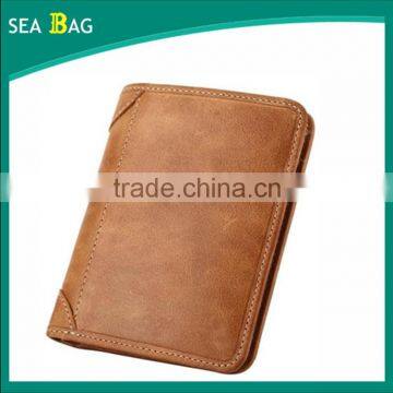 Gnuine leather Men's Genuine Cowhide Leather Vintage Bifold Wallets factory in china