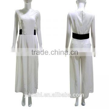 New Arrival Fashion Pattern White Sleeveless One Piece Women Jumpsuit photo-3