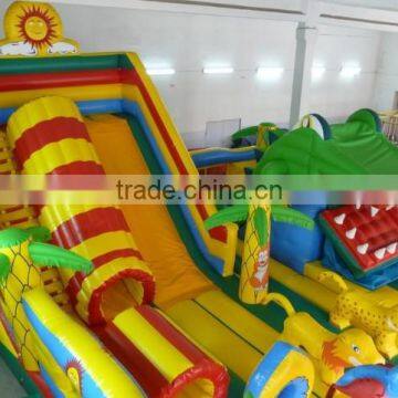 hot sale new design inflatable crocodile slide combo cartoon toy game for kids