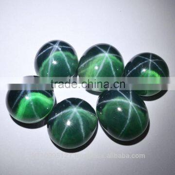 103.35 Ct Emerald Green Star Sapphire 6 Rays Lab Created Stone