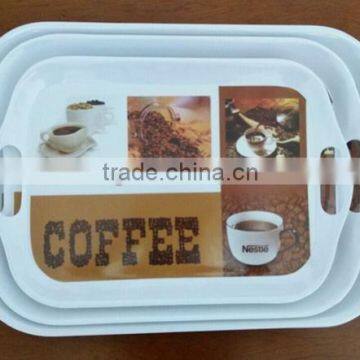 2016 BPA FREE melamine serving tray with handle