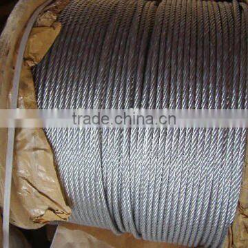 6x19 Fiber Core Ungalvanized steel wire rope (ISO certificate)