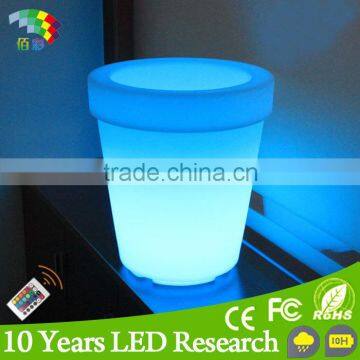 Roto moulded LED flower pot,planter pot OEM