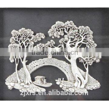 Silver Haze/Silver Painted Bridges Figure/Featured Home Silver Carved Paintings photo-3