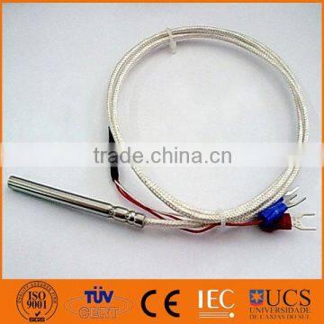 China 3 Wire RTD Sensor Platinum Resistance RTD PT100 with PTFE Coat Cable