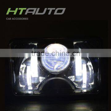 HTAUTO 4x6" 55W Auto Headlight DC10-30V High Low Beam Projector Lamp xenon Light for Cars
