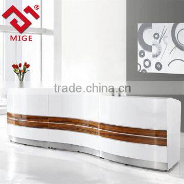 Luxury Modern MDF Highlight White Reception Counter