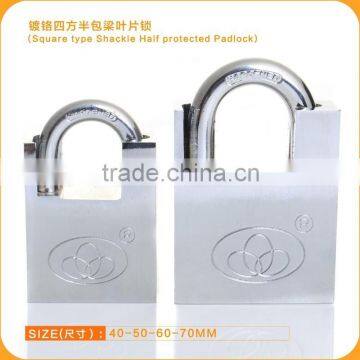 Square Type Shackle Half Protected Security Padlock