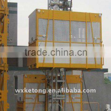 Yellow 2000kg OEM Goods Construction Hoist Elevator for Building