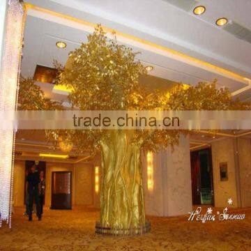 Golden Yellow Artificial Banyan Tree Artificial Wishing Tree for Sale