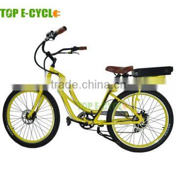 Top E-cycle Powered CE Approval Electric Beach Cruiser Bike Made In China