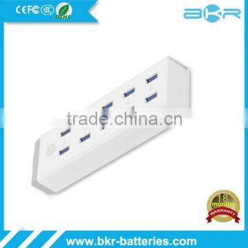 White 1.5m 1.5 Meter Long Cable High Speed 10 Port USB Multi HUB Splitter Expansion