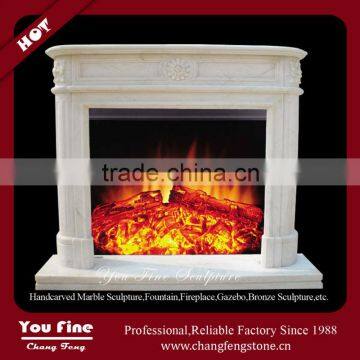 hand carved simple design decorative fireplace inserts