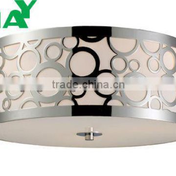 modern ceiling lighting stainless steel outside with glass diffuser