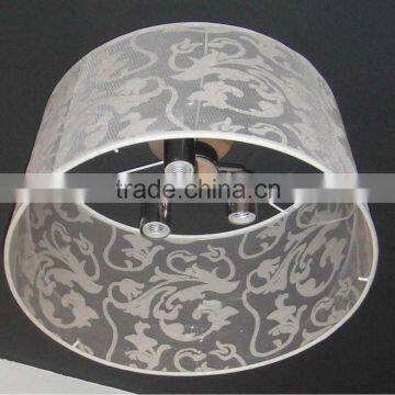 Fabric ceiling lamp in tapered shape