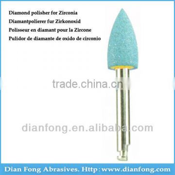 Sr103M RA Shank Bullet Shaped Silicone Rubber Impregnated With DIAMOND Heatless Diamond Polisher For Porcelain