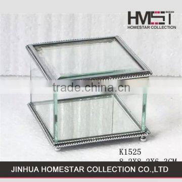 High quality trendy design custom glass gift jewelry box