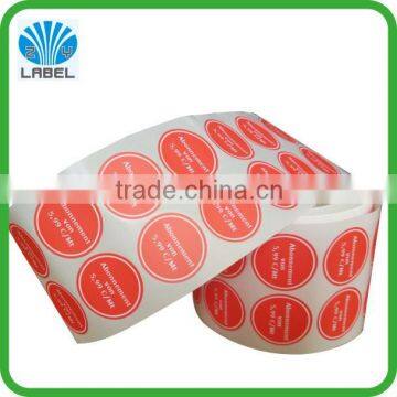 Round shape laser warning label